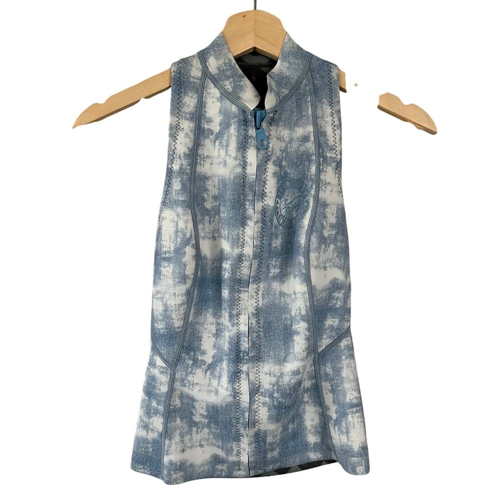 Billabong Blue and White Women's Swim Top
